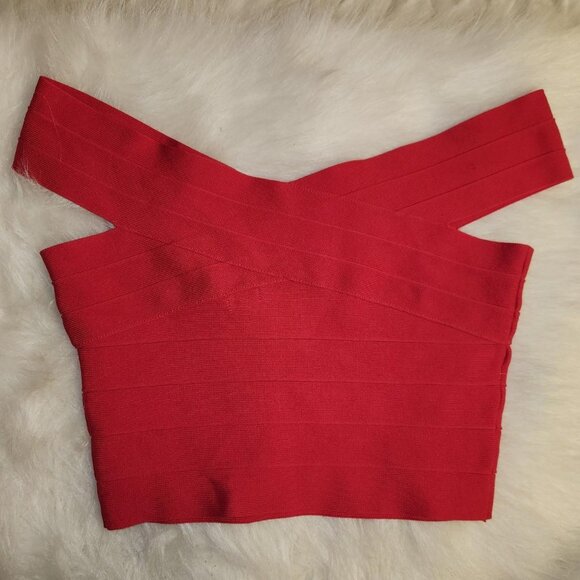 Guess Bandage Hot Pink Off Shoulder Top! - Picture 4 of 5